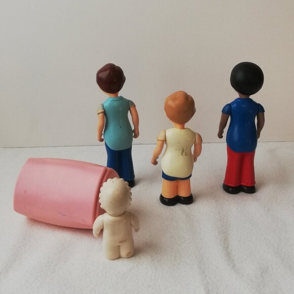 Vintage 1990's Little Tikes Doll House Family 5 pc Lot - Picture 2 of 4